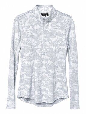 Spyder Light Gray Camo Quarter-Zip Performance Tee - S NWT